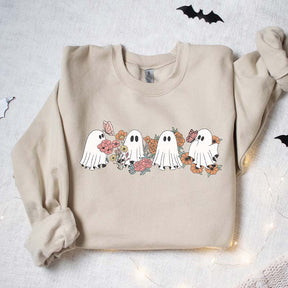 Floral Ghost Spooky Butterfly Sweatshirt