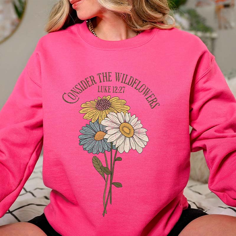 Consider the Wildflowers Daisy Sweatshirt