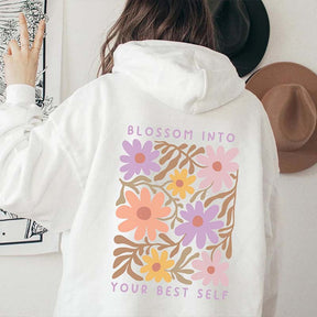 Aesthetic Blossom Into Your Best Self Hoodie