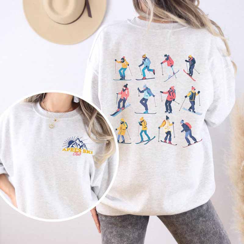 Apres Ski Club Skiier Winter Trip Sweatshirt