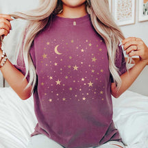 Comfort Colors Moon and Stars Celestial T-Shirt