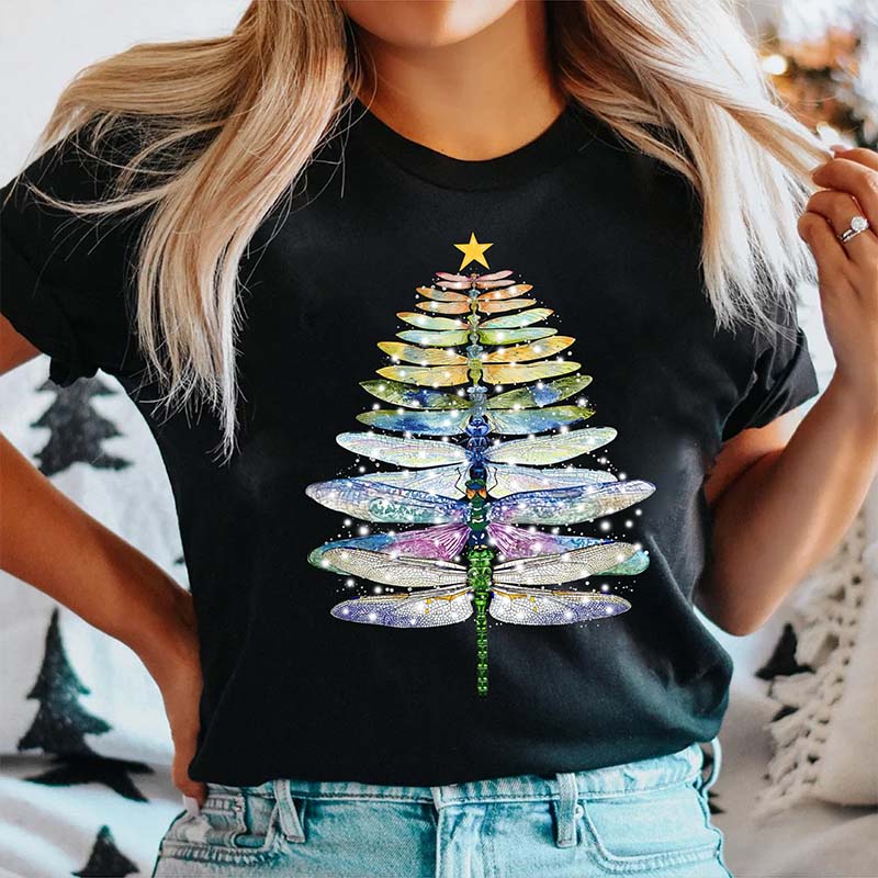 Christmas Dragonfly Insect Lover T-Shirt