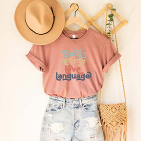 Retro  Books Are My Love Language T-Shirt