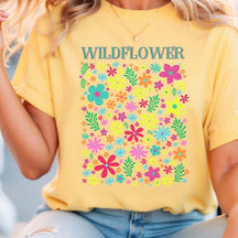 Bright Pastel Flowers Boho T-Shirt