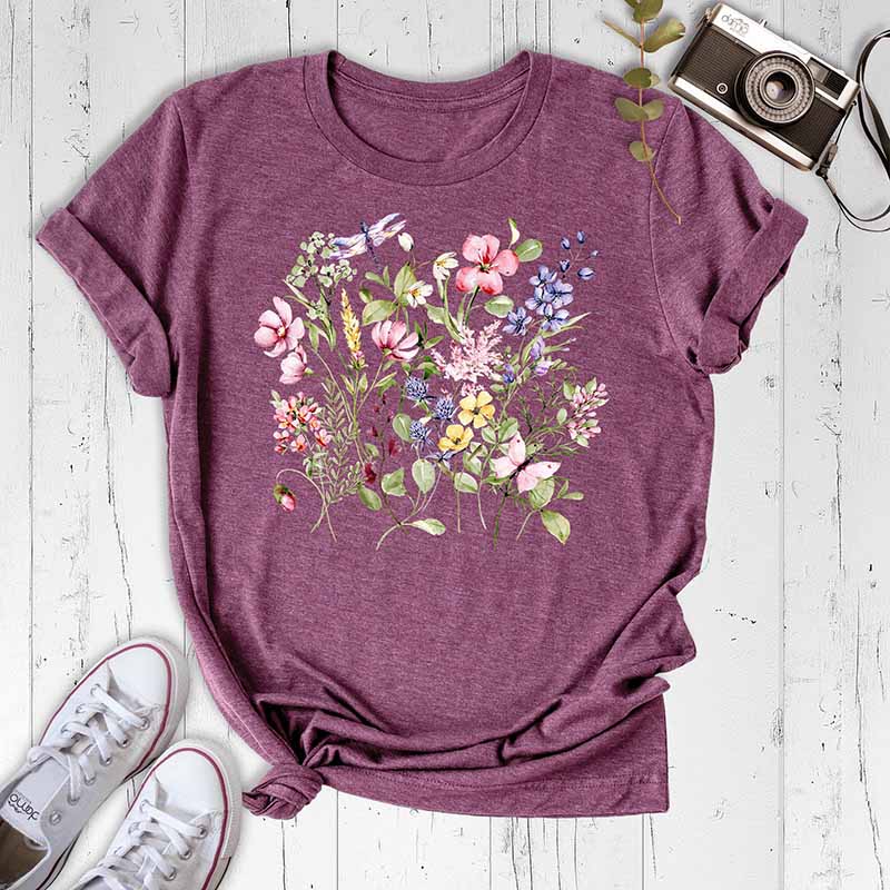 Wild Flowers Botanical Garden Lover T-Shirt