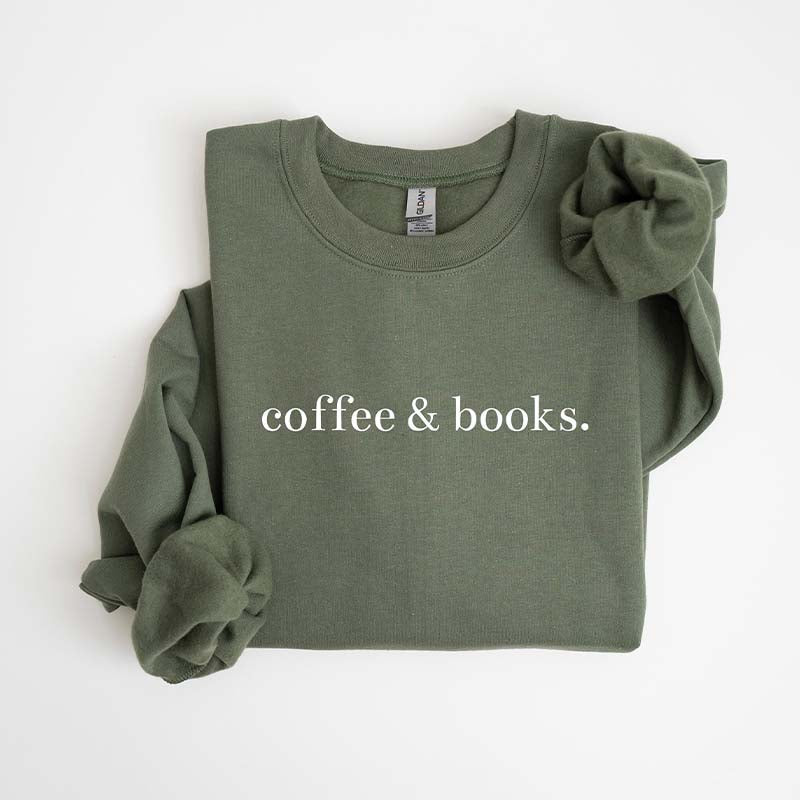 Cute Coffee & Books Lover Sweatshirt