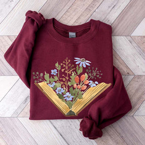 Wildflowers Book Lovers Gift Sweatshirt