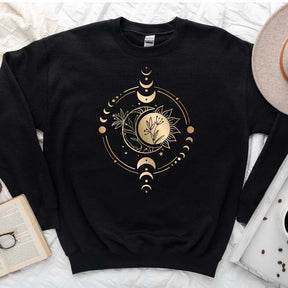 Boho Mystic Moon And Sun Sweatshirt