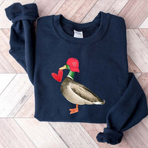 Cute Valentine Mallard Duck Sweatshirt