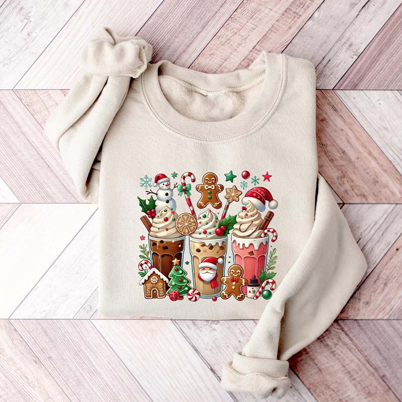 Gingerbread  Christmas Coffee Sweatshirt