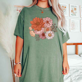 Boho Floral Bouquet Wildflowers T-Shirt