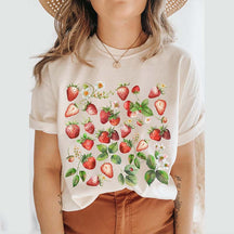 Strawberry Floral Graphic T-Shirt