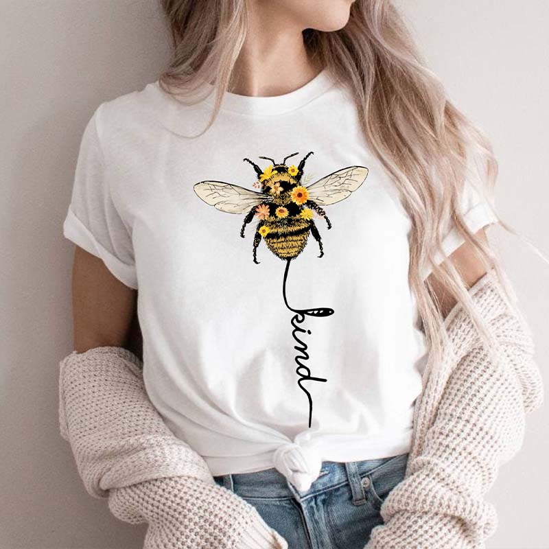 Be Kind Bee Positive Sunflowers T-shirt