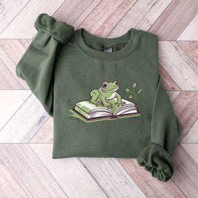 Bookworm Book Frog Sweatshirt