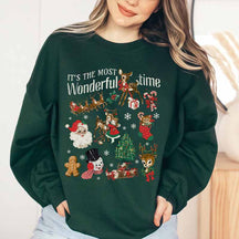 Santa Retro Vintage Christmas doodles Sweatshirt