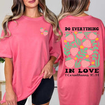 Boho Vintage Floral Do Everything In Love T-Shirt