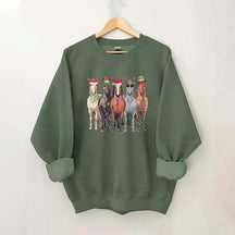 Horses Merry Christmas Sweatshirt