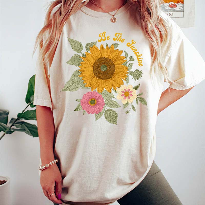 Sunflower Garden Womens Fall T-Shirt