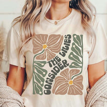 Floral Minimalist Boho Lilies Religious T-Shirt