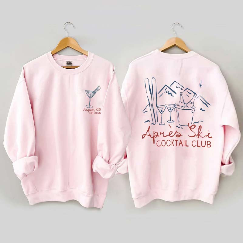 Apres Ski Cocktail Club Martini  Sweatshirt