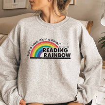 Retro Reading Rainbow Bookworm Sweatshirt