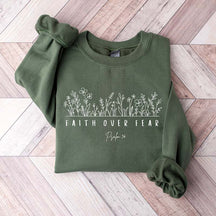 Faith over Fear Minimal Religious Sweatshirt