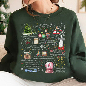 Christmas Song Lyrics Collage Sweatshirt