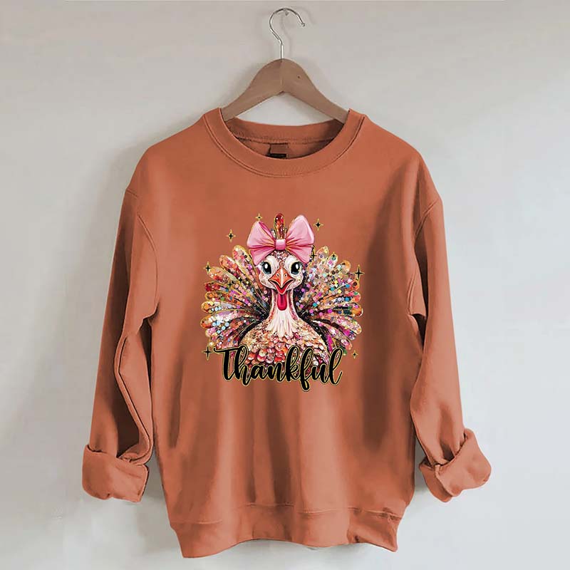 Colorful Glitter Turkey Sweatshirt