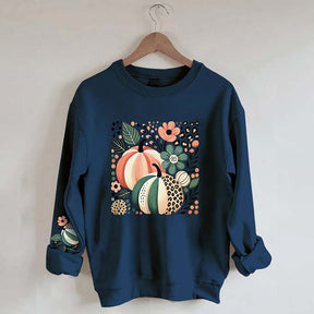 Leopard Pumpkin Boho Fall Sweatshirt