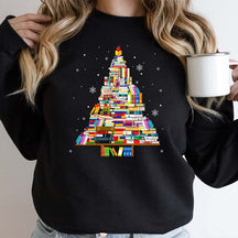 Book Tree Christmas Bookworm Sweatshirt