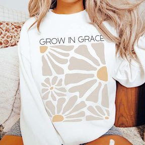 Boho Flowers Grow In Grace Sweatshirt