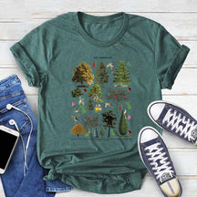 Blooming Trees Botanical Aesthetic illustration T-Shirt