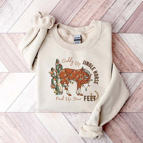 Cowboy Howdy Country Christmas Horse Sweatshirt