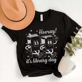 Hooray It's Library Day T-Shirt