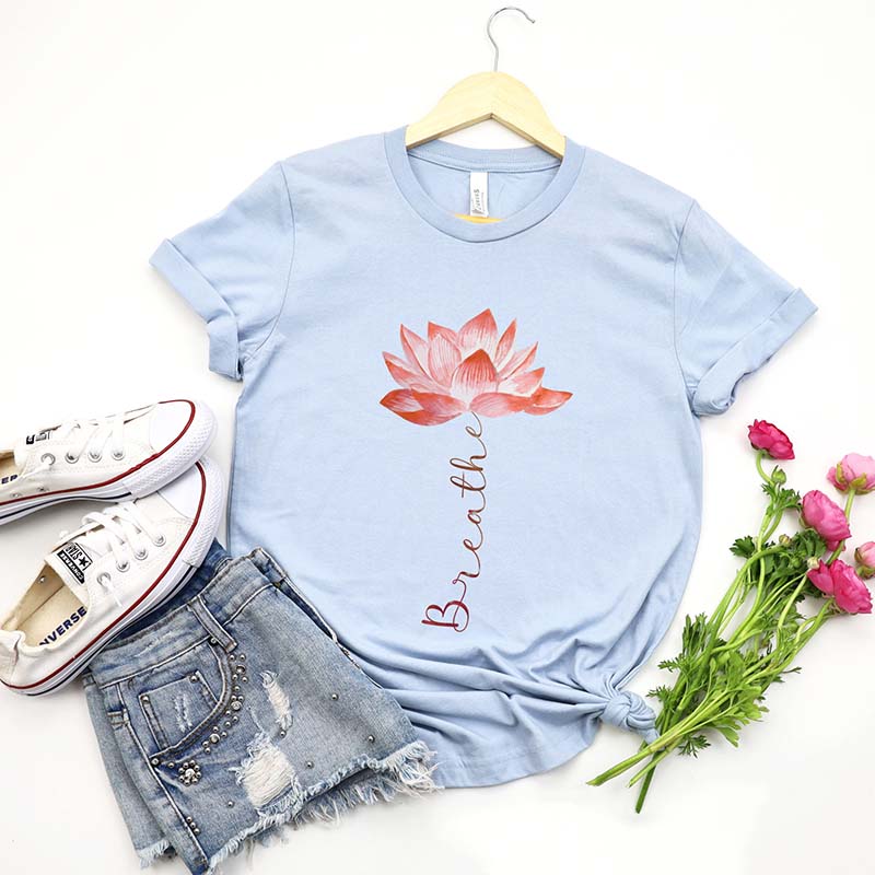 Lotus Flower Breathe Yoga T-Shirt