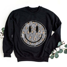 Smile Face  Leopard Sweatshirt