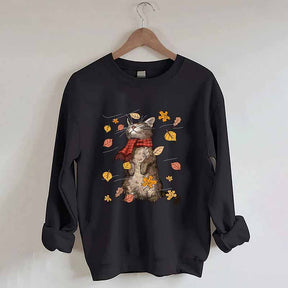 Cats Autumn Fall Sweatshirt