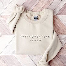 Faith over Fear Minimal Religious Sweatshirt