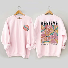 Women Christian Bible Verse Boho Flowers Sweatshirt