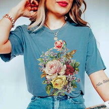 Flower Graphic Boho Botanical T-Shirt