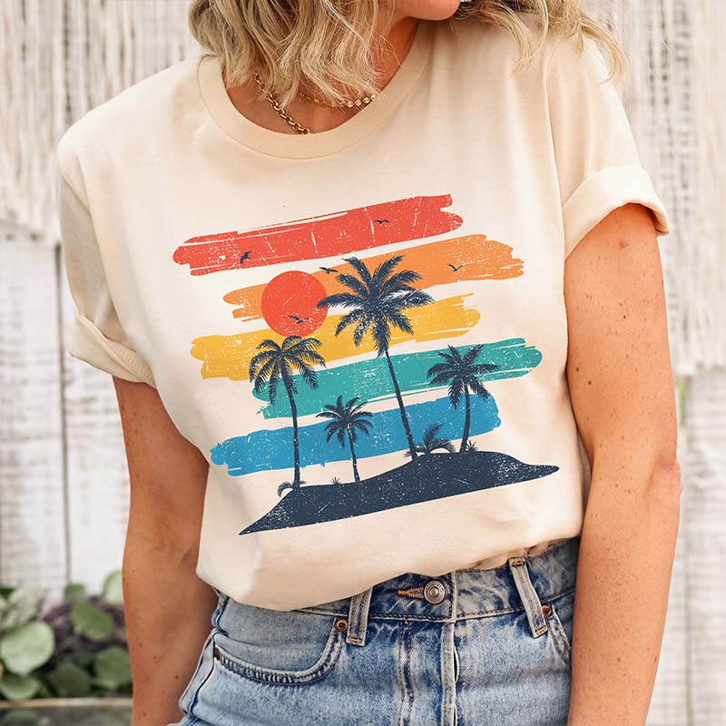 Retro Summer Vintage Style Sunset T-Shirt