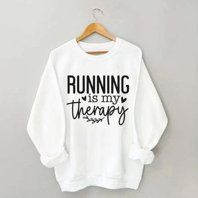 Running Is My Therapy Sports Sweatshirt