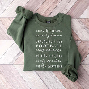 Cozy Blankets Crunchy Leaves  Sweatshirt