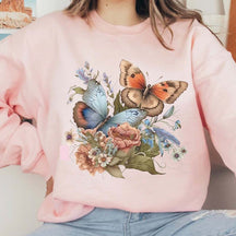 Butterfly Vintage Floral  Sweatshirt