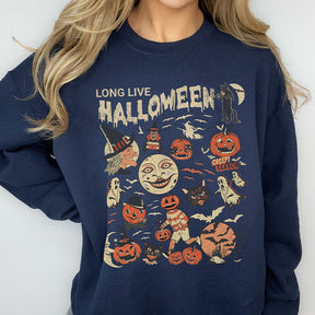 Retro Halloween Vintage Long Live Sweatshirt