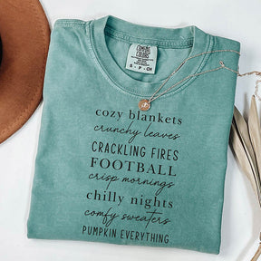 Cozy Blankets Crunchy Leaves Crackling Fires Football T-Shirt