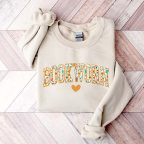 Bookworm Floral Book Lover Sweatshirt