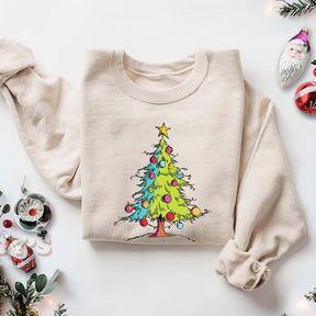 Christmas Tree Trendy Holiday Sweatshirt