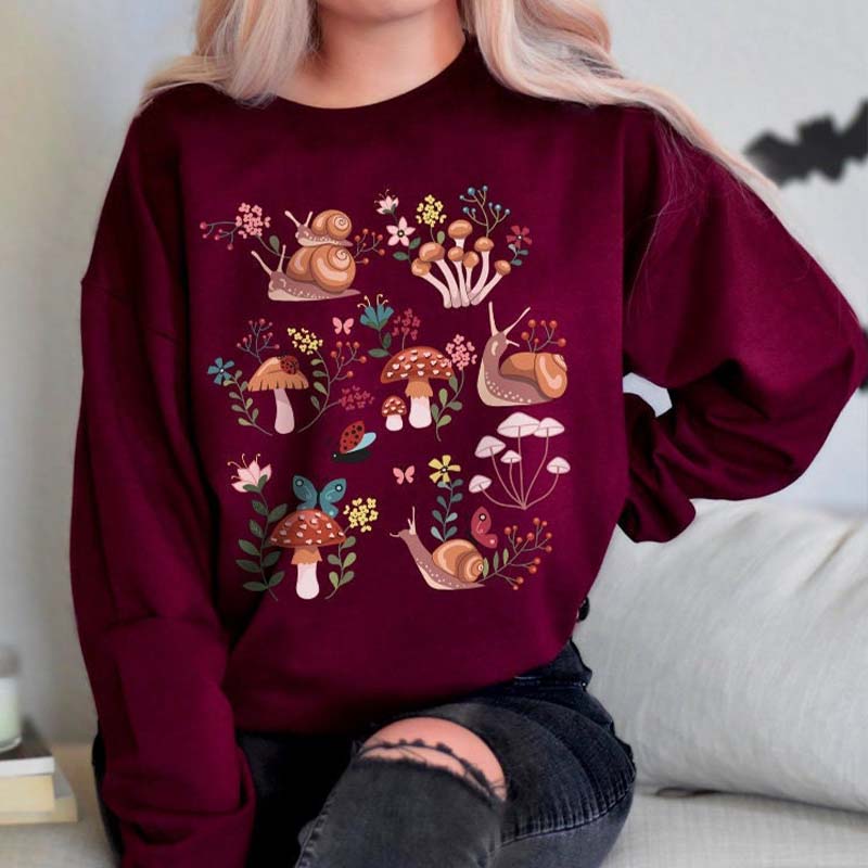 Snail and Mushroom Sweatshirt