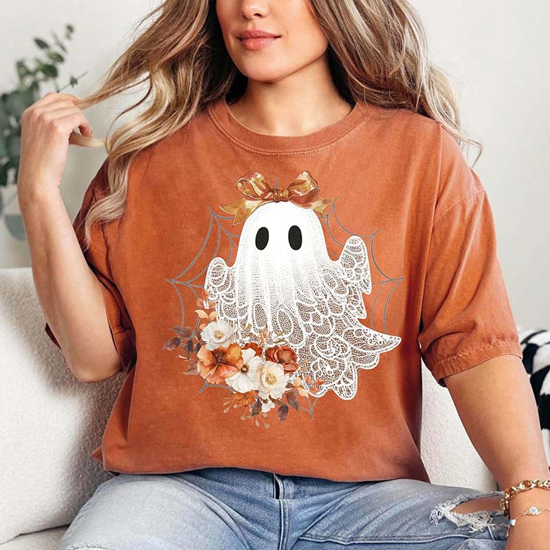 Cut Floral  Lace Ghost T-Shirt